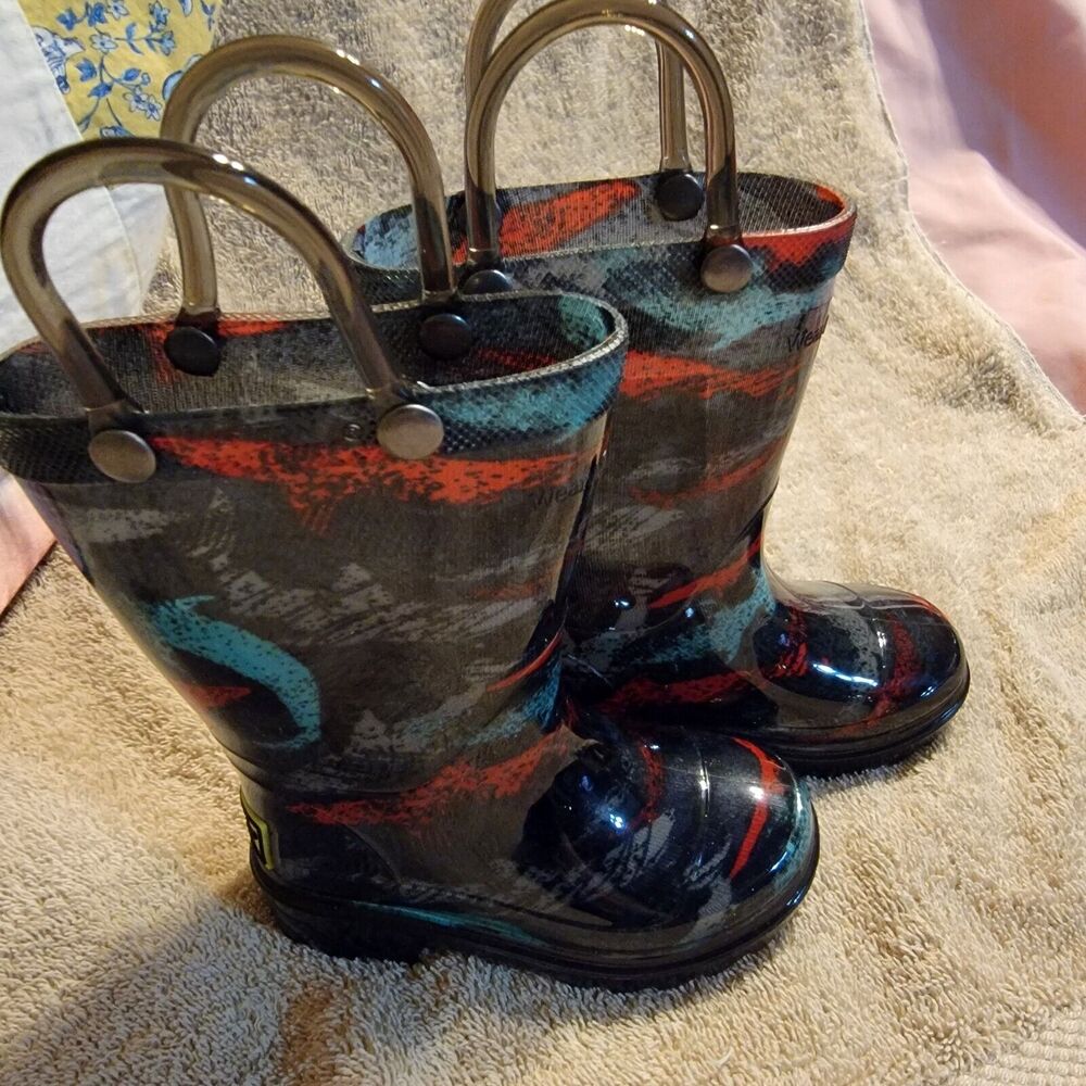 Western Chief Boots Youth 5 Knee‎ High Tall Water Rain Green Brown Waterproof